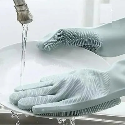 Kitchen Gloves Rubber 2 Pcs Multi Color
