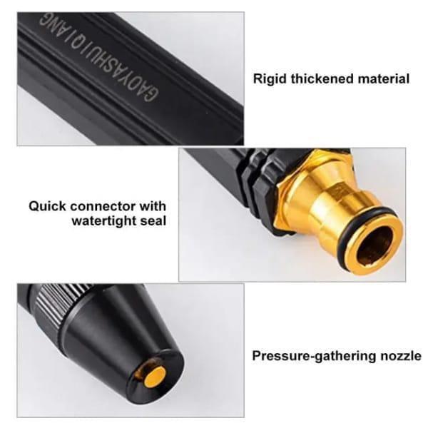 Premium Metal Water Nozzle Black Adjustable spray