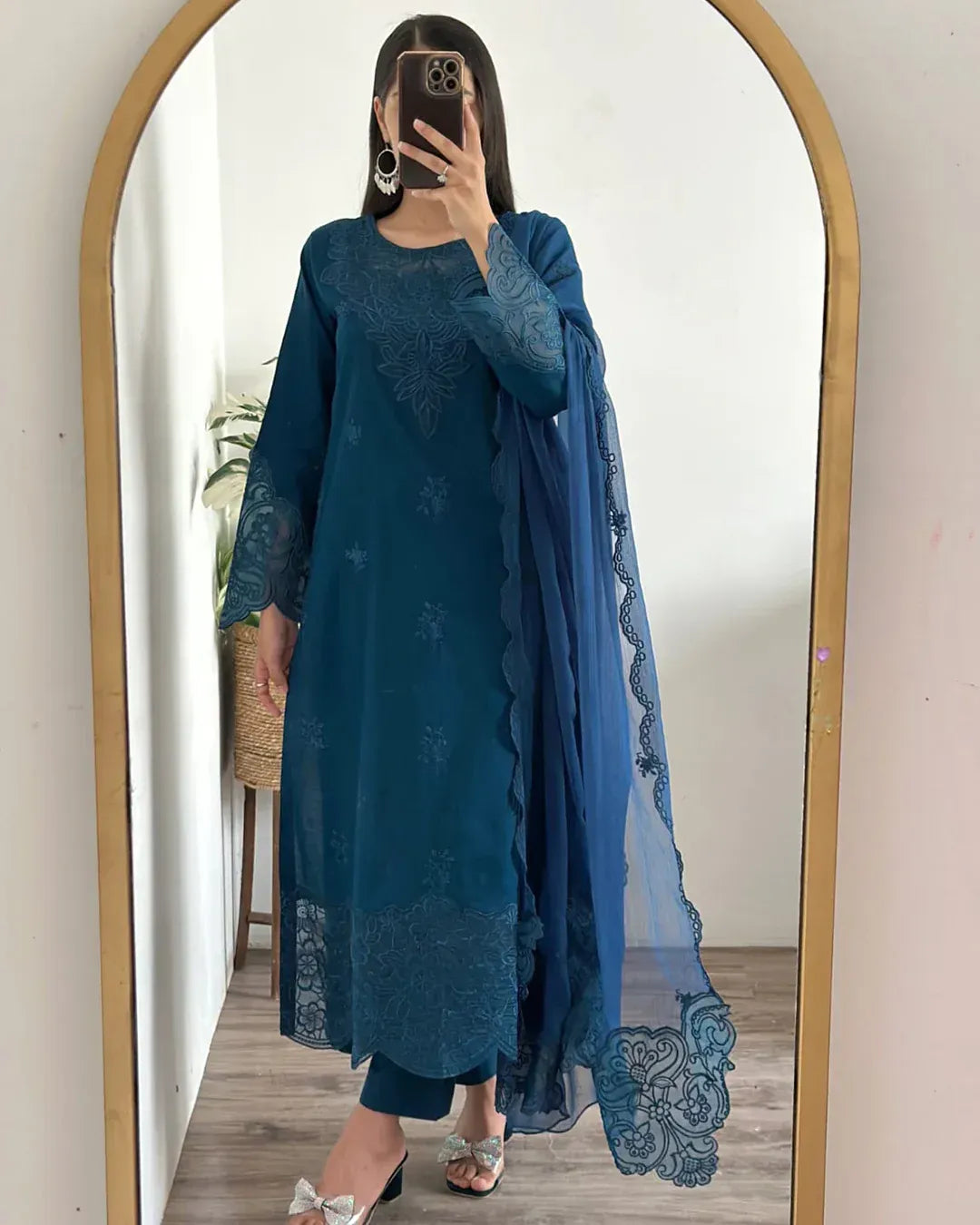 Mystic Glaze -3 Piece Embroidered Lawn Cotton Suit
