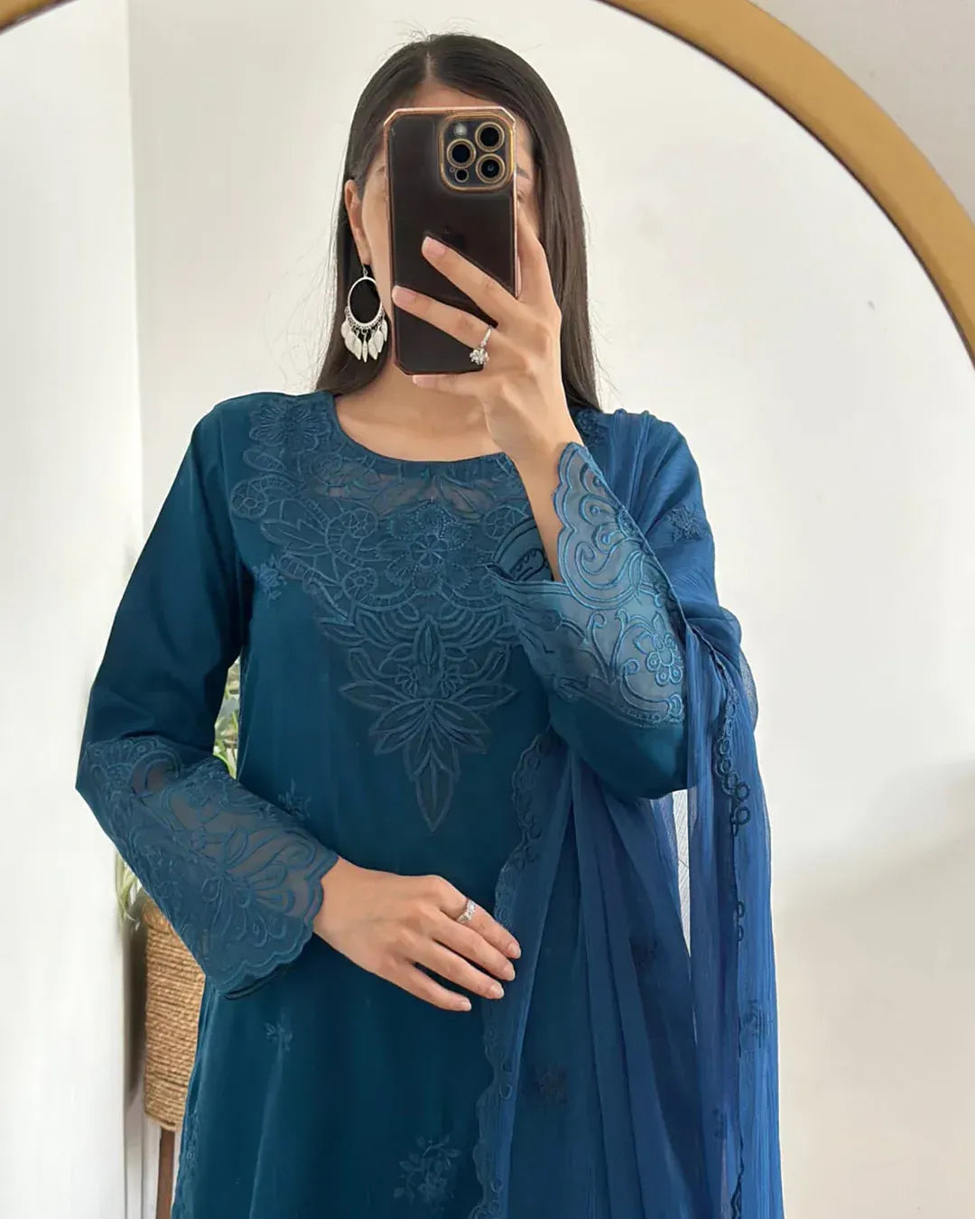 Mystic Glaze -3 Piece Embroidered Lawn Cotton Suit