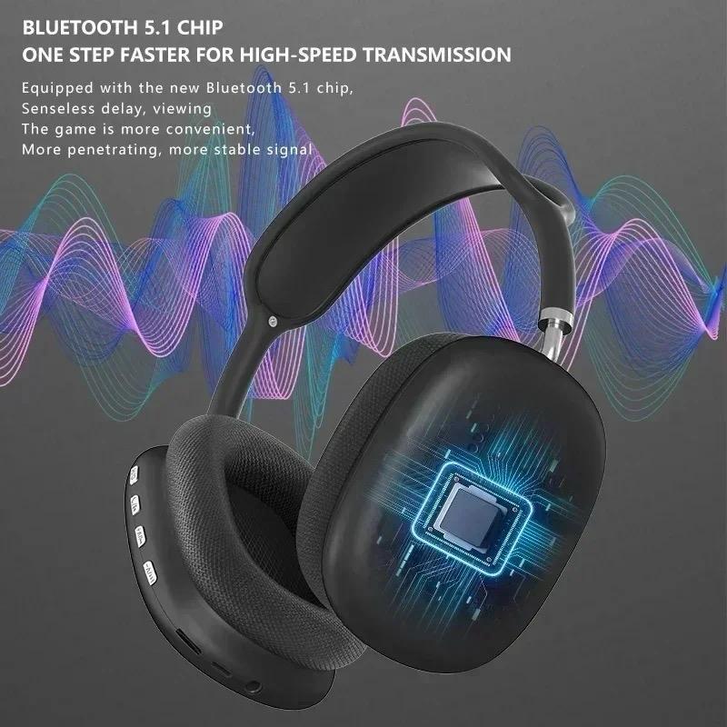 P9 Wireless Headphones Bluetooth 5.3 RGB Color Options